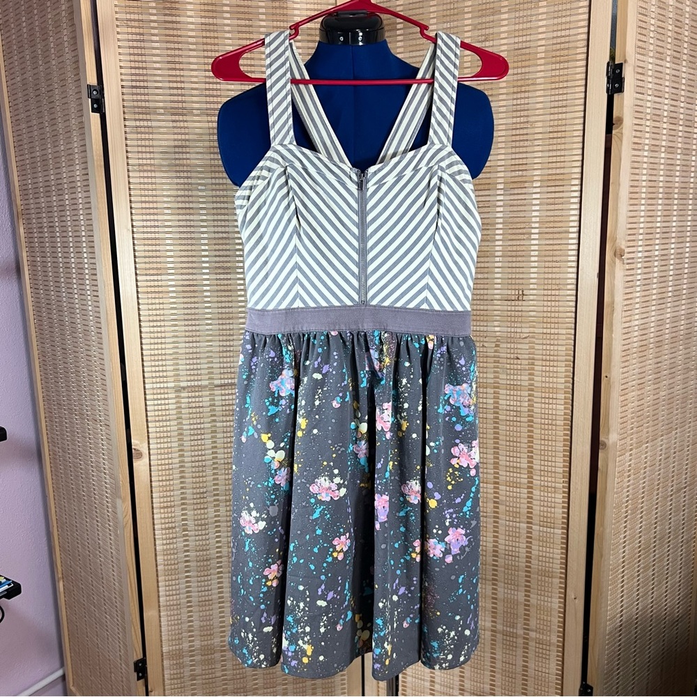 Kimchi Blue Striped and Floral Dress, Size: Medium